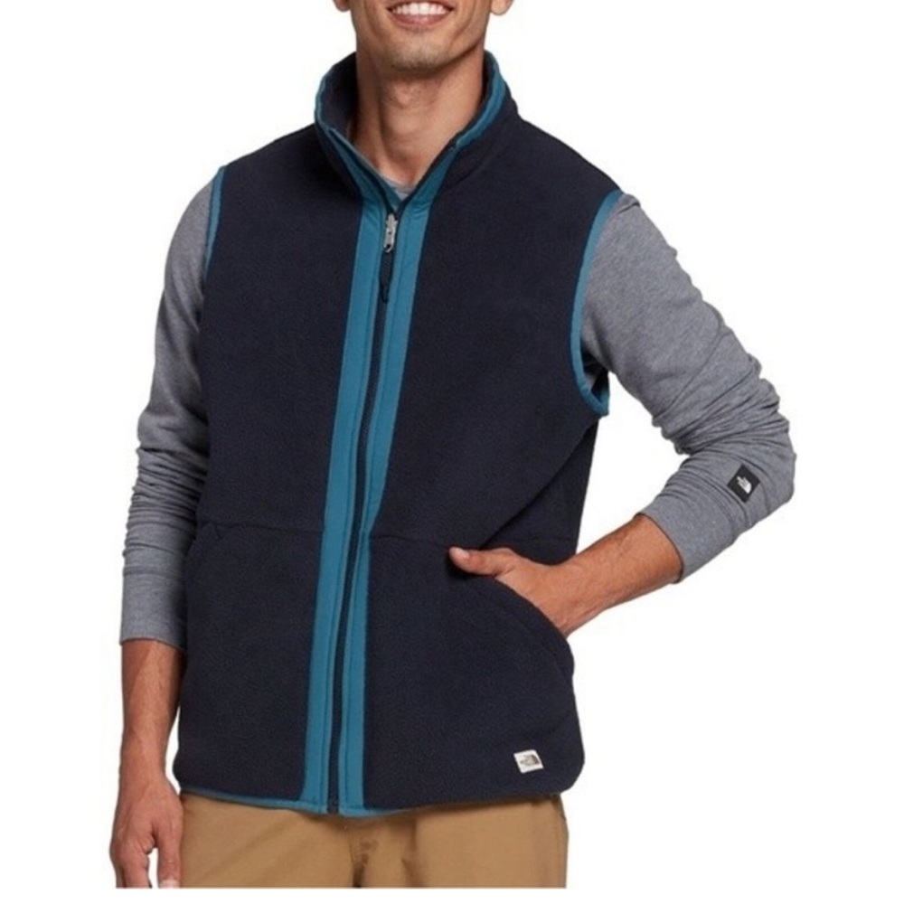 North Face Carbondale Heavy weight Fleece zip up vest size large Aviator blue - Picture 4 of 13